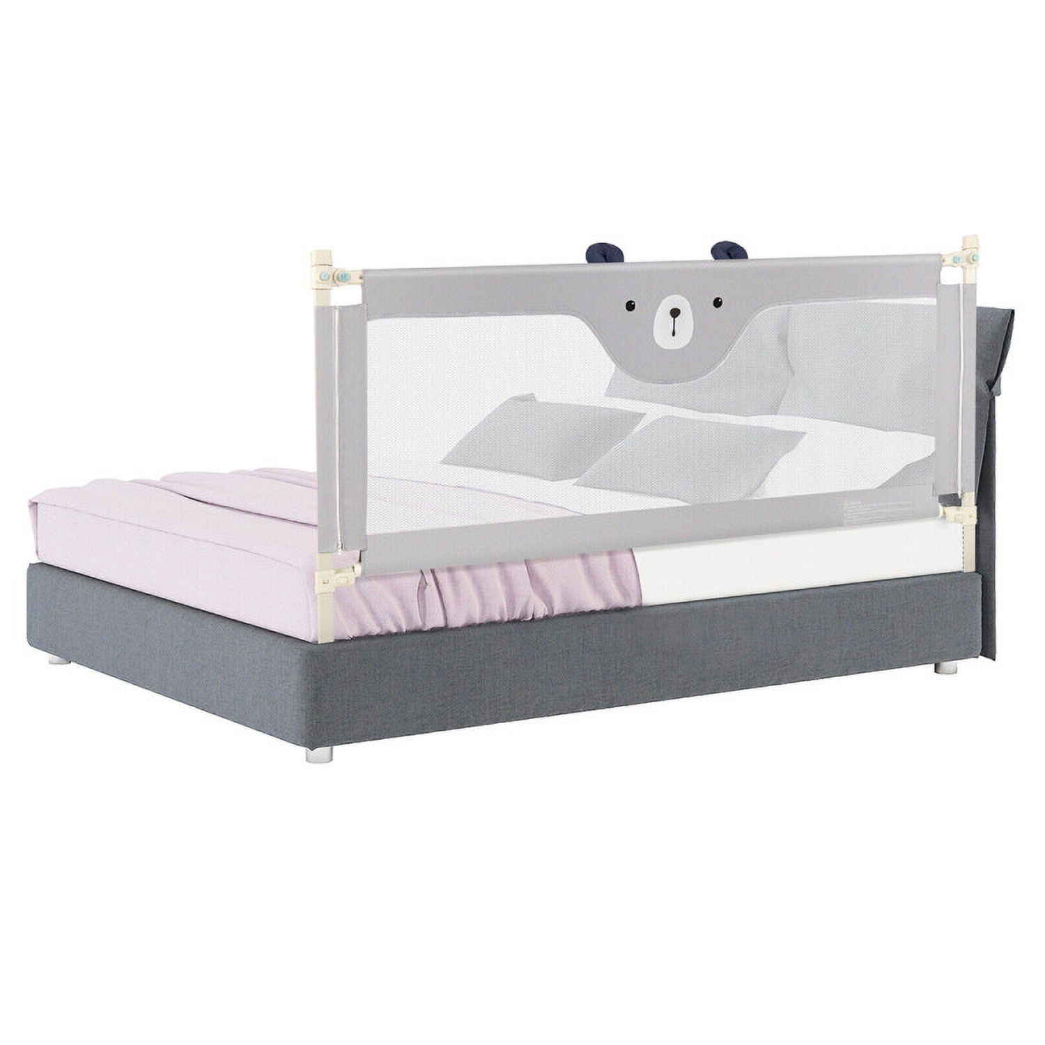 YYAo Bed Guard Rails,Bed Fence,Bed Gate for Baby,Vertical Lifting Baby Bedrail Guard with Double Safety Child Lock