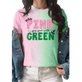 thumbnail image 3 of El rosa combina bien con el verde, camisas bordadas para mujer, películas musicales, regalos para fanáticos de la música, camiseta casual de manga corta, 3 of 7
