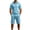 #07 Light Blue 【Mix & Match: Stock Up on Your Favorite Colors】, variant on Men's Solid Short Sleeve Hoodie & Elastic Waist Shorts Set, All-Season Comfort Loose Fit Casual Two Piece Outfit for Home Party Indoor Outdoor Daily | TruHer,Army Green L
