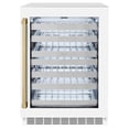 thumbnail image 2 of ZLINE Autograph Edition 24 in. Touchstone Dual Zone 44 Bottles Wine Cooler With White Matte Glass Door And Polished Gold Handle (RWDOZ-WM-24-G), 2 of 2