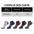thumbnail image 2 of COOPLUS 12 Pairs Mens Ankle Socks Low Cut Comfortable Sports Breathable Cushioned Socks for Men, 2 of 8