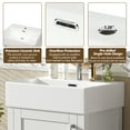 thumbnail image 6 of viswild 20" Bathroom Vanity with Ceramic Sink - Space Saving for Small Bathroom, Solid Wood Frame, Soft Close Drawers, Scratch Free Feet, Modern White Cabinet (Overflow Hole Included), 6 of 13