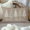 thumbnail image 6 of Christmas Pillow Covers 12x20 Inch Beige Neutral Merry Christmas Tree Decor Outdoor Xmas Winter Holiday Decorative Lumbar Throw Pillow Case Home Decorations for Living Room Bedroom Sofa Couch, 6 of 6