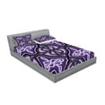 thumbnail image 2 of Ambesonne Purple Fitted Sheet & Pillow Sham Set, Celtic Knot Art, Full, Violet Lilac, 2 of 2
