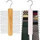 thumbnail image 1 of Juego de 2 ganchos para corbatas, colgadores para corbatas, colgadores para corbatas de madera, bufandas, cinturones, corbatas y accesorios (1 pieza blanco, 1 pieza de madera), 1 of 4