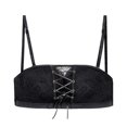 thumbnail image 3 of Sujetador de mujer sin tirantes Hacer subir Sujetador acolchado sin alambre Bralette Chica Slim Fit Ropa interior envolvente en el pecho, Negro, 34 / 75A Scienceny AP001241-10B, 3 of 7