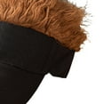 thumbnail image 6 of Dualoai Men's Novelty Spiked Hair Visor with Fake Hair for Hiking Outdoor Activities Brown, 6 of 9