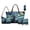 Blue-Black Cat Starry Night, variant on Kuiaobaty Black Cat Print Tote Purse and Wallet Set for Women Floral Print Top Handle Bag & Lipstick Leather Underarm Bag and Wristlet Wallet for Travel, Green