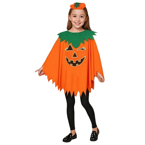 Caqnni Toddler Girl Boy halloween outfit Pumpkin Sweatsthirt Long Sleeve Shirt Pocket Pants Halloween Clothes Set Halloween Outfit (One Size,Yellow)