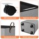 thumbnail image 5 of Cesto de ropa SpaceTrove con ruedas plegable de 80 litros, color gris, 5 of 7