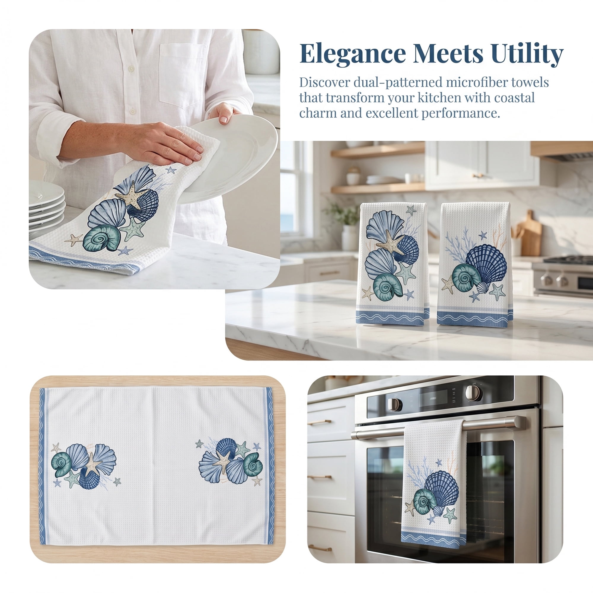 Unique Bargains Soft Absorbent Microfiber Kitchen Towel White 26" x 18"
