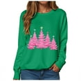 thumbnail image 6 of Towmus Christmas Sweatshirt for Women Cute Xmas Tree Casual Crewneck Sweatshirt Oversized Graphic Pullover Tops, 6 of 6
