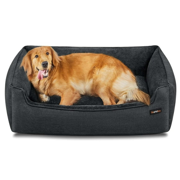 Cama para Perros Feandrea Gris Oscuro Bordes Elevados XL para Perros Grandes