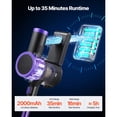 thumbnail image 4 of Cordless Vacuum, 25KPA Suction, Anti-Tangle, Lightweight Handheld, 35Min Runtime for Carpet Pet Hair Hard Floor, 4 of 12