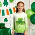thumbnail image 3 of Posijego Kids Toddler St Patricks Day Shirts 3/4 Sleeve Tops Girls Clover Graphic Tees Summer Casual T-Shirts, 3 of 6