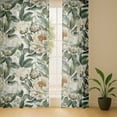 thumbnail image 6 of Vargottam Peony Botanical Print Sheer Curtains for Window & Door - 2 Panel Set, 84", Grommet Top, Light Filtering Georgette Drape for Living Room, Bedroom, or Office, 6 of 9