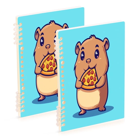 Wirebound Notebook Hardcover Spiral Notebooks Cute Capybara, 60 Pages, 80 GSM, 5.7 x 8.3in