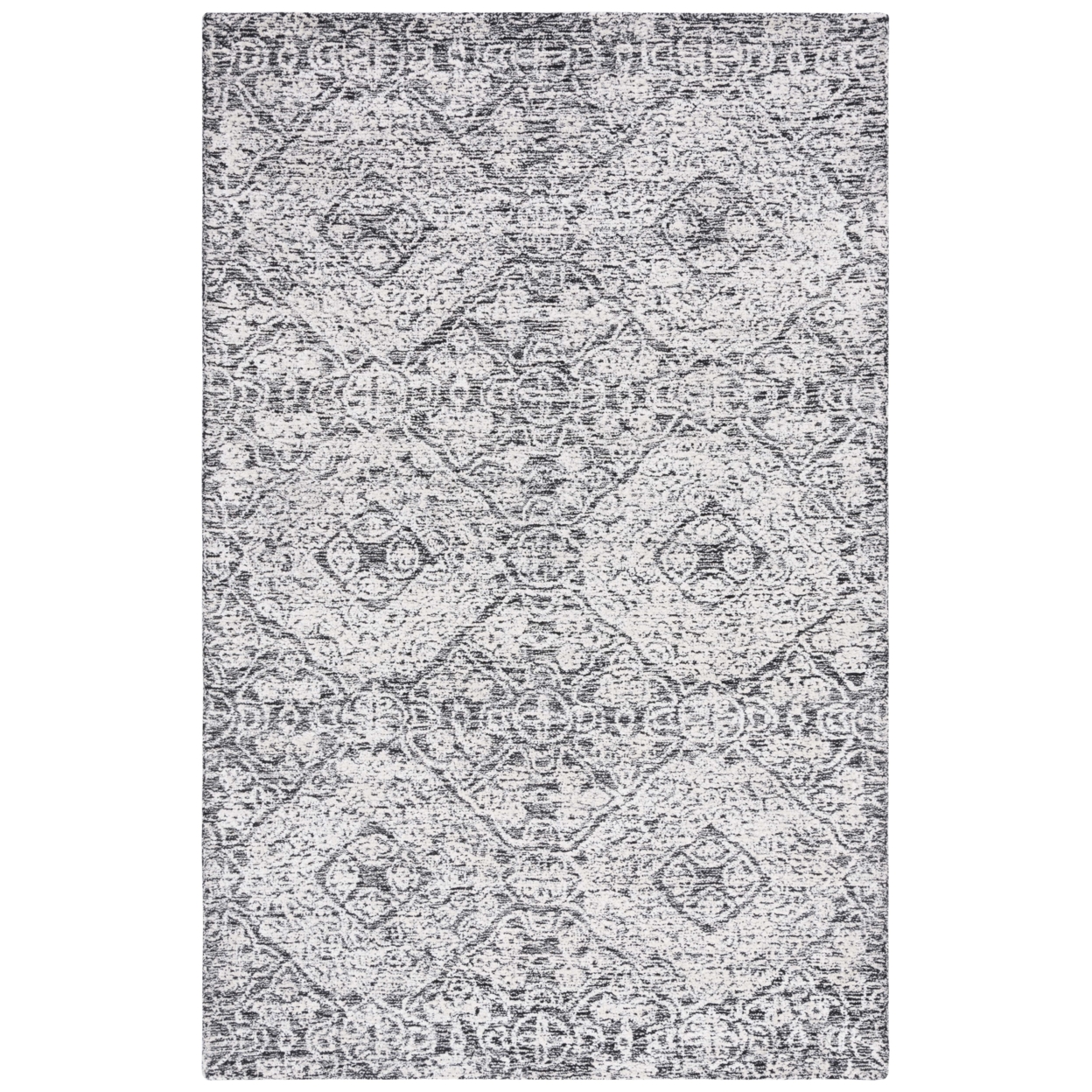 SAFAVIEH Precious Sandford Geometric Runner Rug, Black/Ivory, 2'3" x 8'