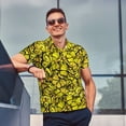 thumbnail image 5 of Daiia Yellow Butterflies Pattern Men’s Polo Shirts,Solid Deck Shirt,Classic Fit, Breathable Cotton Polo for Casual and Sport Wear-XX-Large, 5 of 7