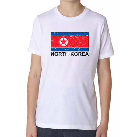 North Korea Flag - Special Vintage Edition Boy's Cotton Youth