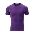 thumbnail image 5 of JTieacloth Men's T Shirts Performance Compression Workout Shirt For Wicking Athletic Top Gym Running Fitness Training Tee With Stretch And Breathable(Purple,S), 5 of 6