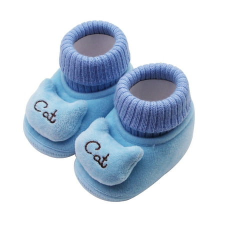 

〖TOTO〗Toddler Shoes Boots Girls Sole Shoes Soft Plush Winter Baby Cat Infant Warm Baby Shoes