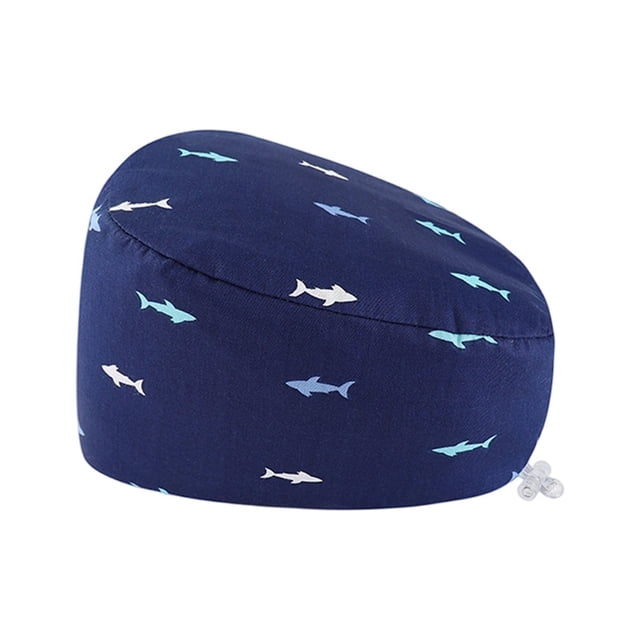 Classic Style Breathable Printed Bouffant Cap for Unisex Scrub Hat with Hair Coverage and Comfortable Fit
