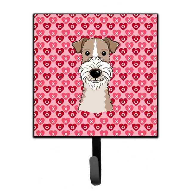Wire Haired Fox Terrier Hearts Leash or Key Holder