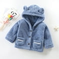 thumbnail image 2 of Kogui Fleece Boys Jackets Boys Fleece Jacket Sherpa Fall Winter Fuzzy Coat Outwear with Pockets Size 8-10 (Blue,8-10 Years), 2 of 9