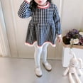 thumbnail image 3 of Gelikeya Baby Easter Dresses 12 Months Korean Style Girl's Knitted Plaid Long Sleeve Dress Cute and Comfortable Apparel(Toddlers, Navy, 2-3 Years), 3 of 5