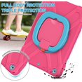 thumbnail image 4 of KOMI for iPad 9th/ 8th/ 7th Generation Case (iPad 10.2 inch Rugged Case 2021/2020/2019) with Screen Protector, Rotating Stand/Pencil Holder/Carrying Shoulder Strap Ring Kickstand (Rose Blue), 4 of 5