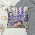 thumbnail image 2 of COMIO  Spring Summer Lavender Flowers Decorative Throw Pillow Covers, Floral Cushion Case Outdoor Decor, Seasonal Farmhouse Decoration for Sofa Couch, 2 of 5