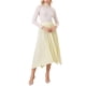 thumbnail image 2 of Falda Plisada de Cintura Elástica Asimétrica de Satén para Mujeres INSPIRE CHIC 2XL Beige Claro, 2 of 5