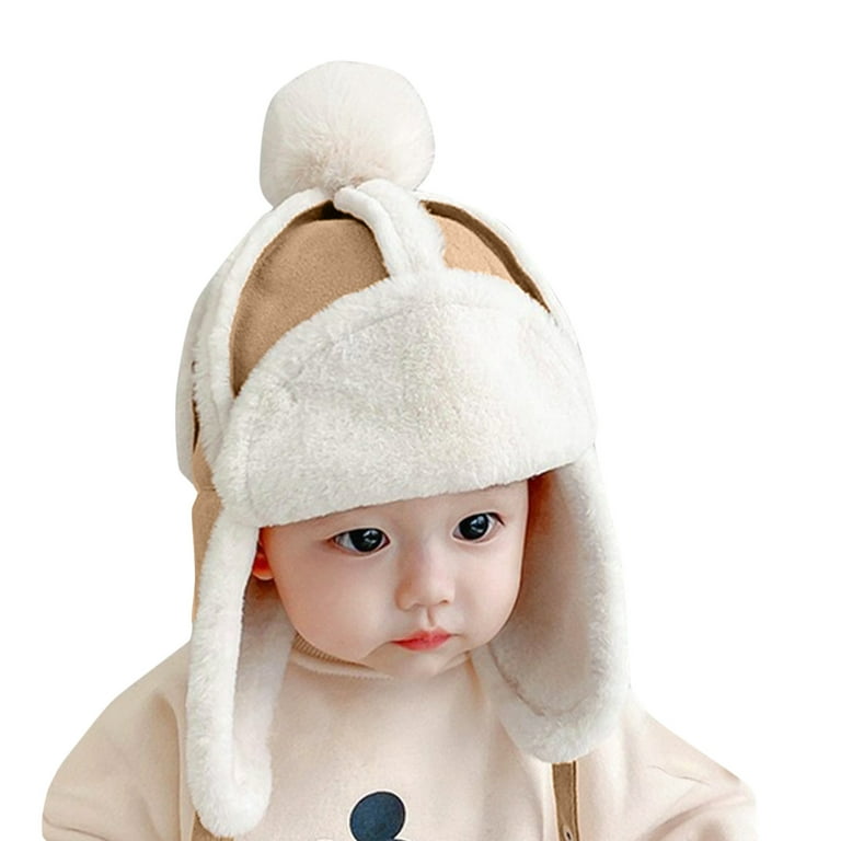 QHFBli Baby Winter Trapper Hat Earflap Ushanka Cap Suede Russian