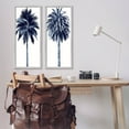 thumbnail image 2 of Modern Summer Palms Detailed Nature Botanical & Floral Graphic Art Gray Framed Art Print Wall Art, Set of 2, 2 of 8