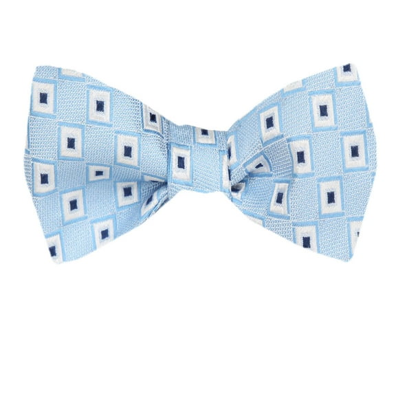 FBTZ-756 Mens Blue Silk Self Tie Bow Tie