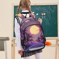 thumbnail image 7 of FORMRS Unisex School Backpack 17" Student Travel Bag with Laptop Compartment, Night Purple Road, 7 of 7