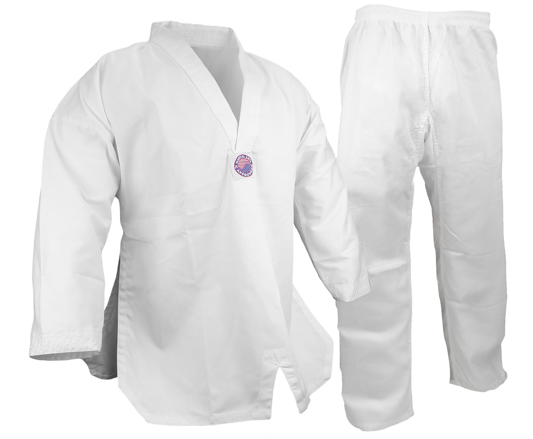 TOPTIE 7.5 Oz Taekwondo Suit TKD Dobok Student Uniform with Belt