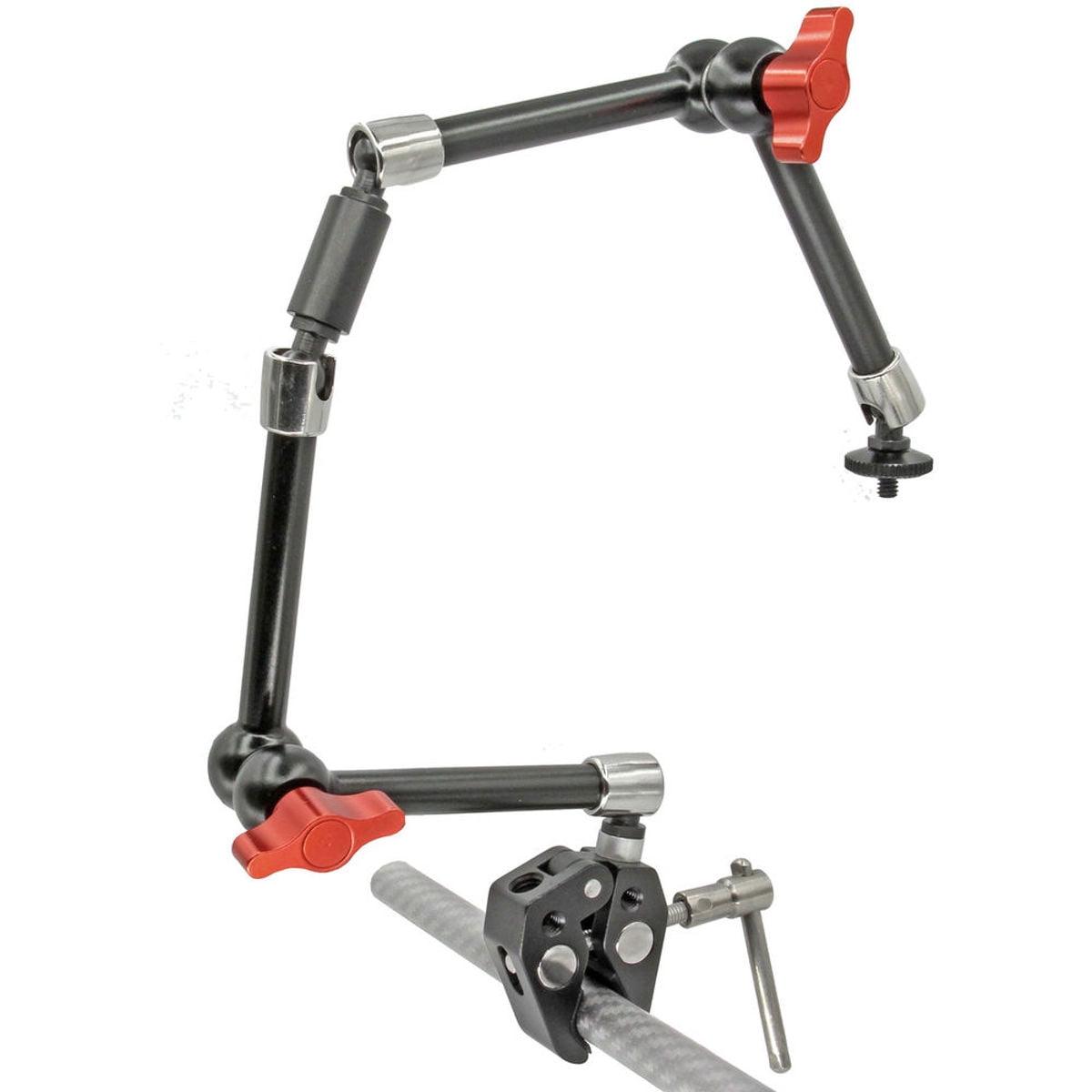 GyroVu Adjustable Clamp Mount with Dual Heavy Duty 11" Articulated Arm Monitor Mounts