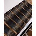 thumbnail image 7 of Stair Treads for Wooden Steps, Leopard Print Peel and Stick Stair Treads with Adhesive, Chic Abstract Black Brown Animals Texture Non Slip Indoor Stairs Runner Rugs Mats for Elders Dogs 8"x30"4PCS, 7 of 7