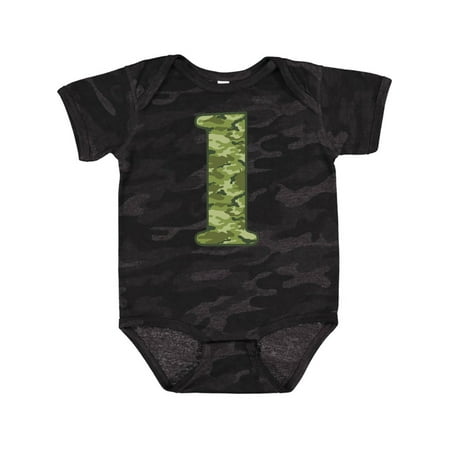 

Inktastic Green Camo 1st Birthday Gift Baby Boy Bodysuit
