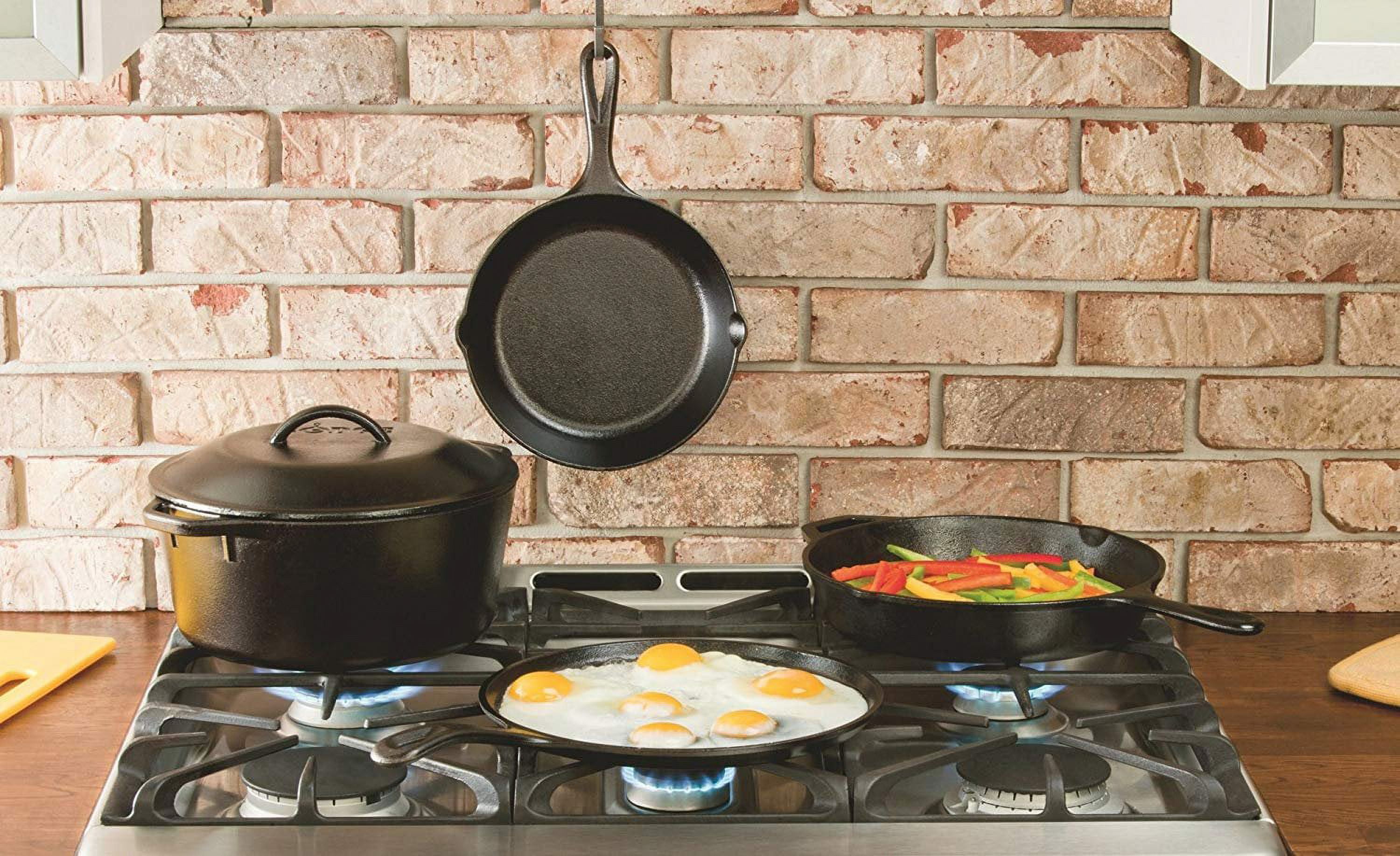  Lodge L8DOLKPLT Cast Iron Dutch Oven with Dual Handles,  Pre-Seasoned, 5-Quart,Black: Home & Kitchen