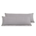 thumbnail image 2 of New Evolive Soft Brushed Premium Microfiber Body Pillow Cover 21"x54" Pillowcases with Zipper Closure Set of 2 （Silver Grey）, 2 of 3