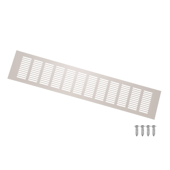 Cubierta de Ventilación para Puerta, Rejilla de Ventilación de Aluminio de 19.7" x 3.9" Cubiertas Decorativas con Tornillos para Gabinete (Gris)