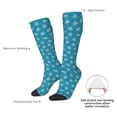 thumbnail image 4 of Fotbe Sea Turtle Calcetas Divertidas Estampadas para Hombre y Mujer, Calcetas de Algodón hasta la Rodilla para Caminar, Correr, Enfermería y Embarazo, 4 of 6