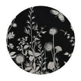thumbnail image 2 of Nawypu Fitted Round Tablecloths Table Covers Pink Flower Botanical Leaf on Black Waterproof Elastic Edged Table Cloth for Kitchen Dining Holiday Party Tables Decor,Watercolor Dragonfly Floral Art, 2 of 7