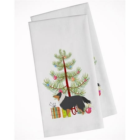 

Sheltie & Shetland Sheepdog Merry Christmas Tree White Kitchen Towel - Set of 2