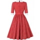 thumbnail image 3 of Vestido de fiesta informal estilo pin up para mujer, estilo retro, con mangas 3/4, estilo rockabilly vintage de los años 60 y 50, de los años 60 y 1950, 3 of 4