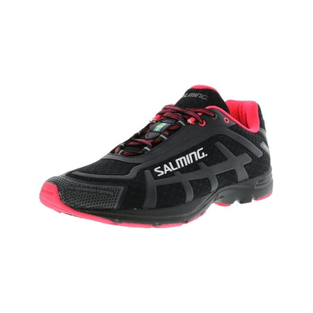 Salming Women's Distance D4 Black / Diva Pink Ankle-High Mesh Running Shoe - (Best Long Distance Running Shoes 2019)