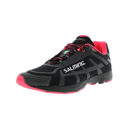 Salming Women's Distance D4 Black / Diva Pink Ankle-High Mesh Running Shoe - (Best Distance Running Shoes)